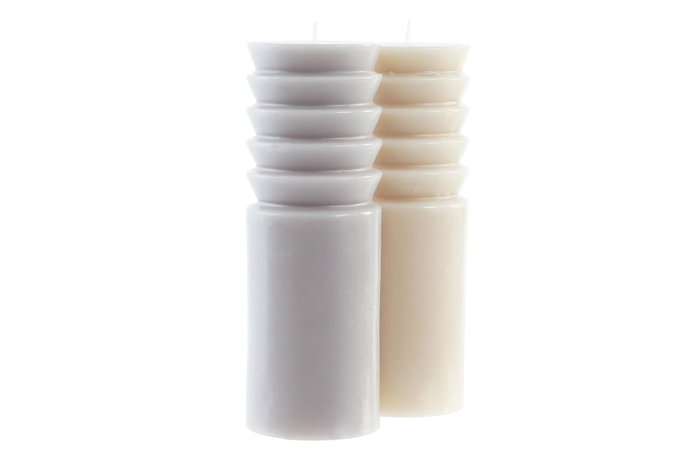 DKD Home Decor Vela de Cera de Parafina 6x6x19 cm, Surtido de 2 Colores DKD Home Decor Vela de Cera de Parafina 6x6x19 cm, Surtido de 2 Colores