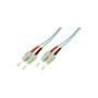Logon Professional Cable de Fibra Óptica Duplex Multimodo OM3 SC/SC 3m Turquesa