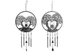 DKD Home Decor Decoración Colgante Shabby Negro Metal 4 x 96 x 40 cm (4 Unidades)