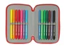 Safta Plumier Escolar Super Mario Triple Cremallera 37 Piezas, Dimensiones 195x125x55 mm