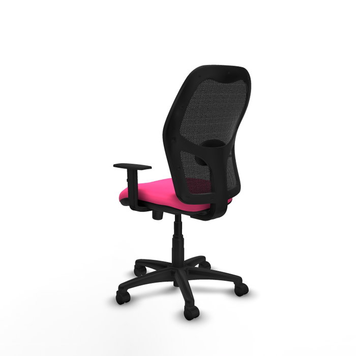 PIQUERAS Y CRESPO Silla de oficina Alocén Rosa y Negro con mecanismo Sincro PIQUERAS Y CRESPO Silla de oficina Alocén Rosa y Negro con mecanismo Sincro