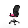 PIQUERAS Y CRESPO Silla de oficina Alocén Rosa y Negro con mecanismo Sincro