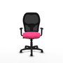 PIQUERAS Y CRESPO Silla de oficina Alocén Rosa y Negro con mecanismo Sincro