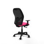 PIQUERAS Y CRESPO Silla de oficina Alocén Rosa y Negro con mecanismo Sincro