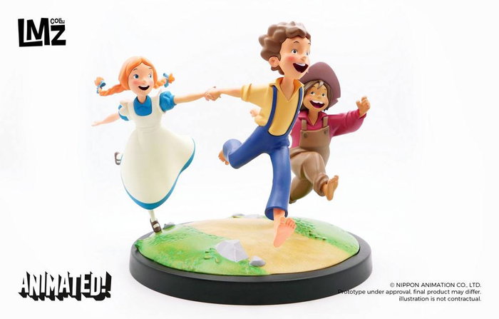 Las Aventuras de Tom Sawyer Estatua Animated! Tom, Huck & Becky 23 cm