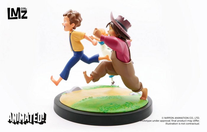 Las Aventuras de Tom Sawyer Estatua Animated! Tom, Huck & Becky 23 cm