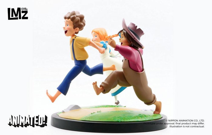 Las Aventuras de Tom Sawyer Estatua Animated! Tom, Huck & Becky 23 cm