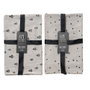 Decoris Camino de mesa con estampados en negro, 2 modelos, 32 x 150 cm