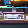 Redragon K607 APS PRO Teclado Gamer Inalámbrico de Perfil Bajo RGB White-Grey