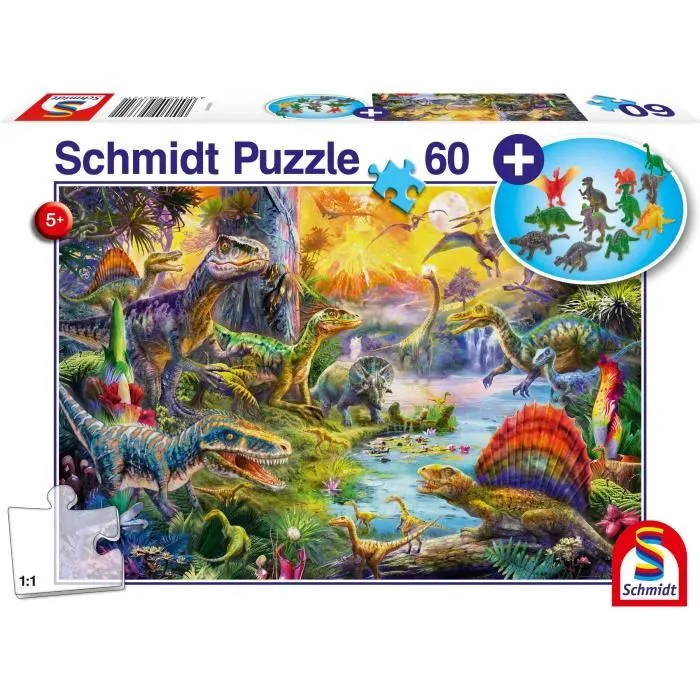 Schmidt Spiele Dinosaurios con Add On Figuras de Dinosaurios 60 Piezas 4001504563721 Schmidt Spiele Dinosaurios con Add On Figuras de Dinosaurios 60 Piezas 4001504563721
