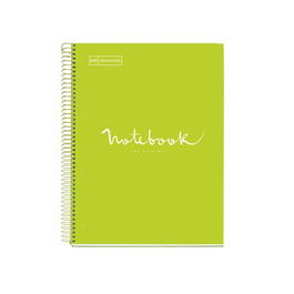 Bloc Miquelrius Emotions Notebook 5 Micro.Tapa Extra A4 120H 90G Cuadric.5X5 Lima (Set de 5)