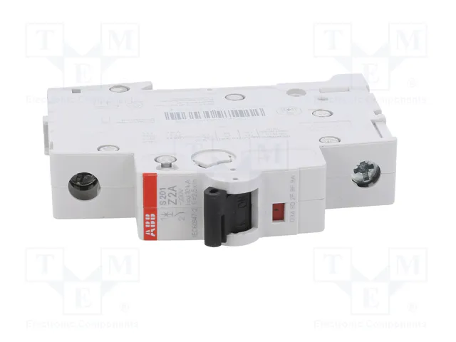 ABB S200 Interruptor magnetotérmico 1 polo 2A 6kA ABB S200 Interruptor magnetotérmico 1 polo 2A 6kA