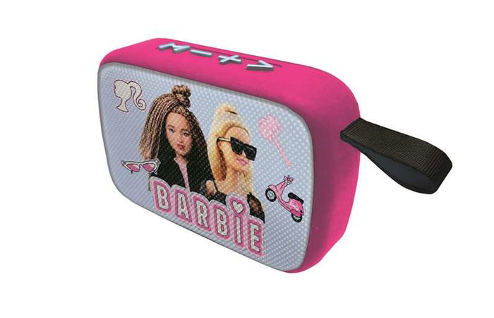 Lexibook Altavoz Portátil Bluetooth Barbie con Acabado de Tela 12x4x8 cm, Incluye Pilas, para Niños a Partir de 6 Años, Varios Idiomas Lexibook Altavoz Portátil Bluetooth Barbie con Acabado de Tela 12x4x8 cm, Incluye Pilas, para Niños a Partir de 6 Años, Varios Idiomas