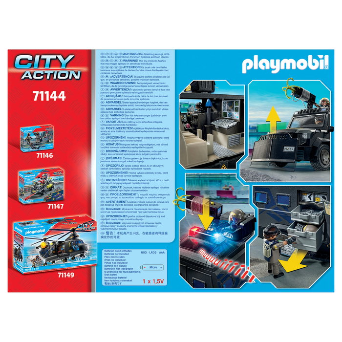 PLAYMOBIL 71144 Vehículo de Intervención de Fuerzas Especiales SEK PLAYMOBIL 71144 Vehículo de Intervención de Fuerzas Especiales SEK