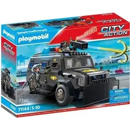 Playmobil PL71144 Vehículo de Intervención de Fuerzas Especiales Oficiales de Policía City Action Unidad Élite