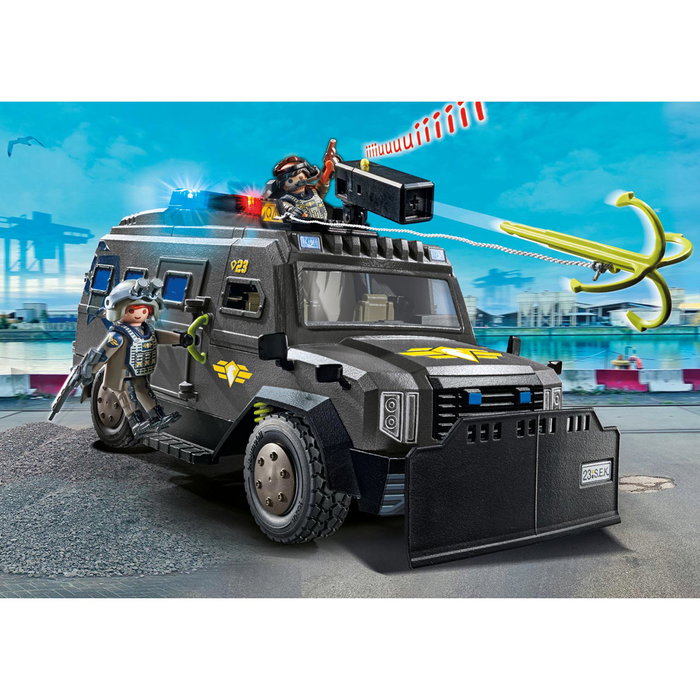 Playmobil Vehículo Todoterreno Fuerzas Especiales 71144 con luz y sonido, para niños de 5 años en adelante