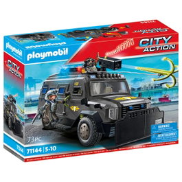 Playmobil Vehículo Todoterreno Fuerzas Especiales 71144 con luz y sonido, para niños de 5 años en adelante