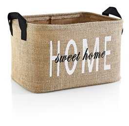 Aberto Design YLC479 Cesta de Fieltro de Yute 100% Marrón Claro 30x18x22 cm