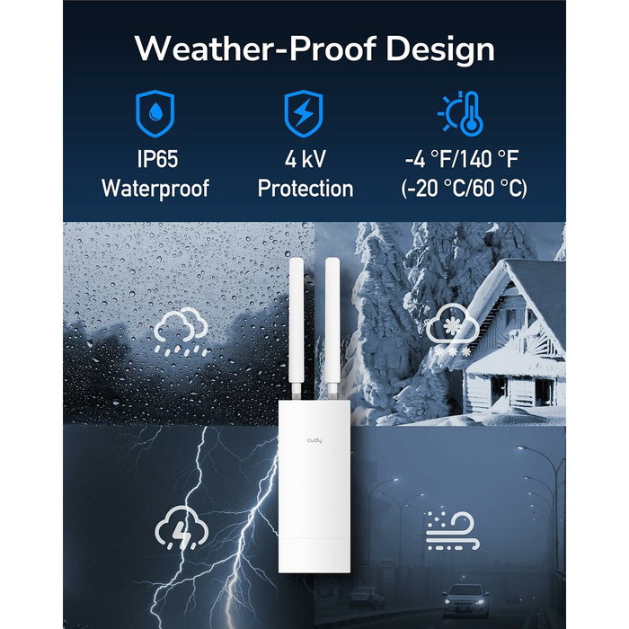 Cudy LT700 Outdoor 1.0 4G LTE Cat 6 AC1200 Wi-Fi Gigabit Router Cudy LT700 Outdoor 1.0 4G LTE Cat 6 AC1200 Wi-Fi Gigabit Router