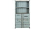 DKD Home Decor Estantería Vintage Contenedor Azul Celeste 44 x 168.5 x 87 cm Metal y MDF con 2 Puertas