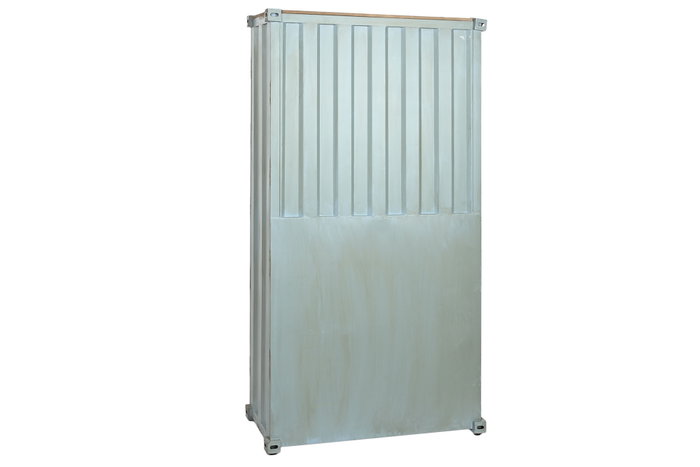 DKD Home Decor Estantería Vintage Contenedor Azul Celeste 44 x 168.5 x 87 cm Metal y MDF con 2 Puertas DKD Home Decor Estantería Vintage Contenedor Azul Celeste 44 x 168.5 x 87 cm Metal y MDF con 2 Puertas