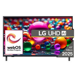 LG 43UA74003LB TV 109.2 cm (43") 4K UHD Smart TV AI ThinQ webOS 25, α7 Gen8 AI Processor 4K, 2025, Negro