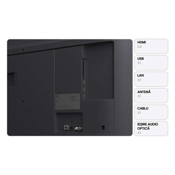 LG 43UA74003LB TV 109.2 cm (43") 4K UHD Smart TV AI ThinQ webOS 25, α7 Gen8 AI Processor 4K, 2025, Negro