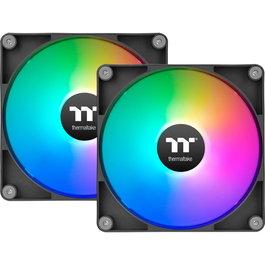 Thermaltake CT140 ARGB Ventilador Caja Inverso 140mm PWM ARGB Negro Pack 2 Unidades