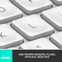 Logitech Teclado Inalámbrico MX Keys Mini Compacto Bluetooth Retroiluminado para Mac, iOS, Windows, Linux, Android - Gris Pálido