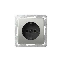 GIRA 4188600 Enchufe Schuko System 55 Acero inoxidable