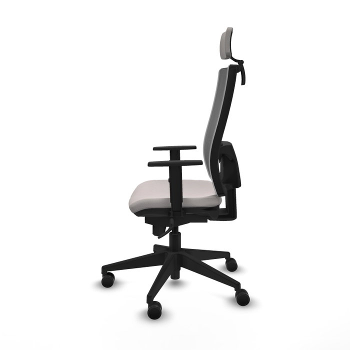 PIQUERAS Y CRESPO Silla de oficina Horna con mecanismo Sincro, Blanco y Gris PIQUERAS Y CRESPO Silla de oficina Horna con mecanismo Sincro, Blanco y Gris