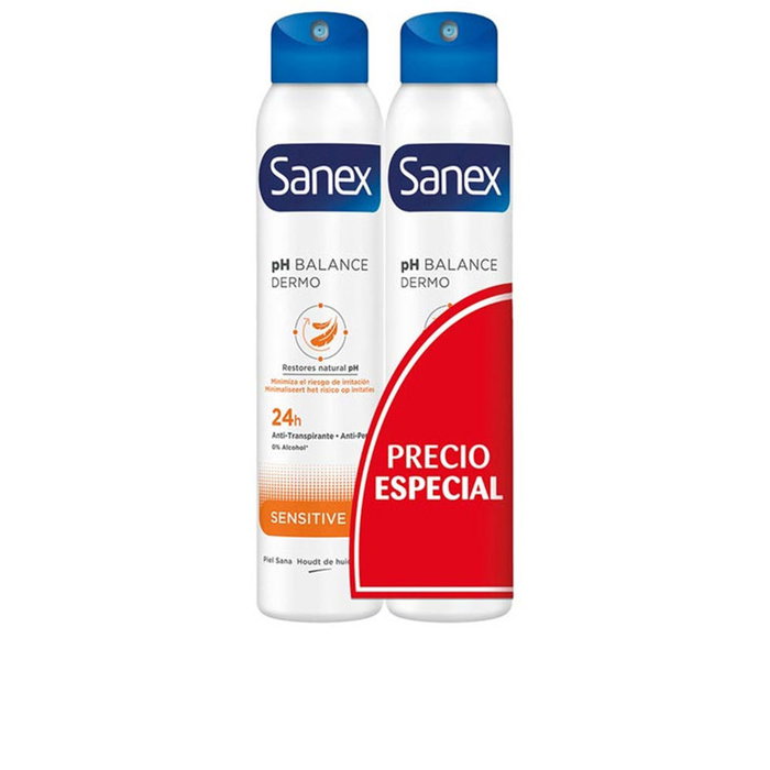 Sanex Desodorante Vaporizador Dúo 2 x 200 ml Piel Sensible Antitranspirante 24h Sanex Desodorante Vaporizador Dúo 2 x 200 ml Piel Sensible Antitranspirante 24h