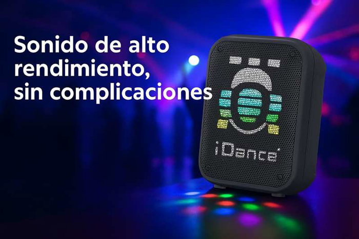 iDance Karaoke con 2 Microfonos Inalambricos y Luces Disco 35,6x24,2x18,5 cm