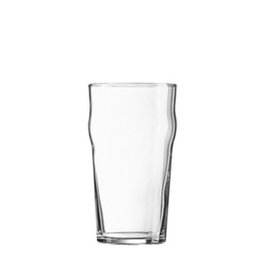 ARC Vaso Nonic de Vidrio Templado, 34 cl (12,7 cm alto x 7,7 cm diámetro), Borde Grueso (Set de 6)