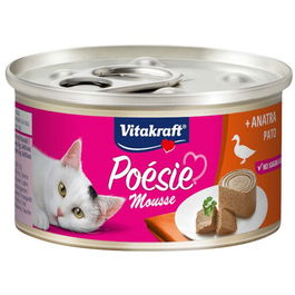 Vitakraft Poésie Mousse Pato Lata 12x85gr Alimento Húmedo Gatos Premium Sin Azúcar