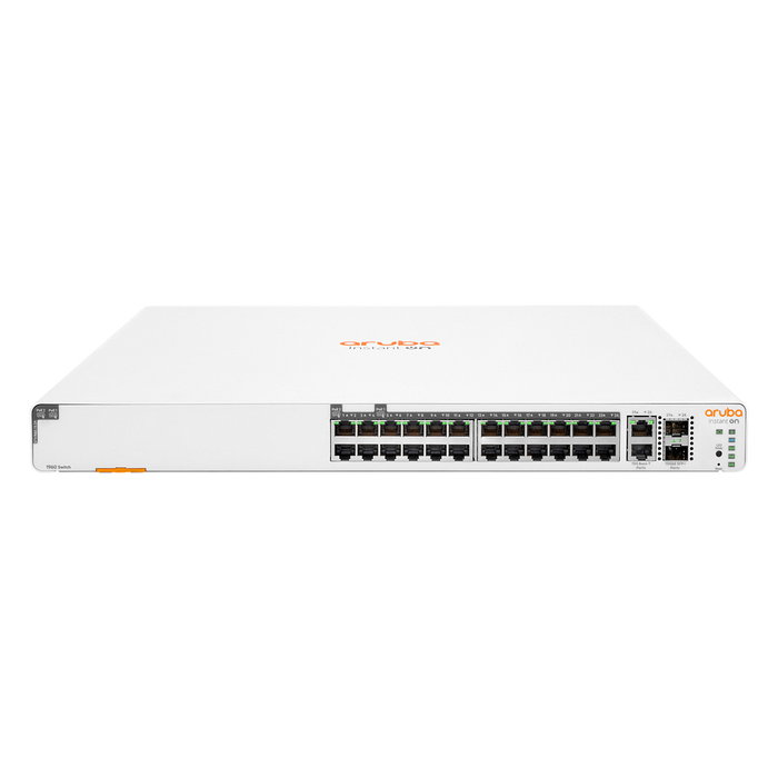 HP Enterprise Aruba Instant On 1960 24G 2SFP+ 2XGT PoE+ (370W) M RM Switch HP Enterprise Aruba Instant On 1960 24G 2SFP+ 2XGT PoE+ (370W) M RM Switch