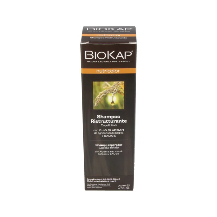 Biokap Champú Reestructurante 200ml con Aceite de Argán para Cabello Teñido y Blanqueado Biokap Champú Reestructurante 200ml con Aceite de Argán para Cabello Teñido y Blanqueado