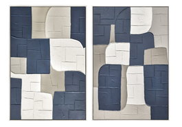 DKD Home Decor Cuadro Lienzo Abstracto Pack de 2