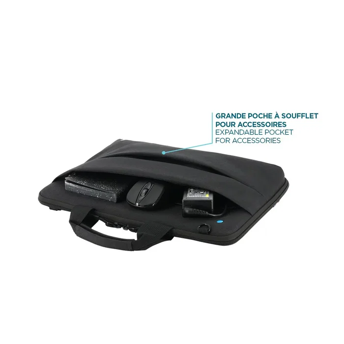 Mobilis TheOne Maletín Portátil para Laptop 14" (35.6 cm) - Negro de Poliéster, Estructura Rígida (Clamshell), Tirante Ajustable