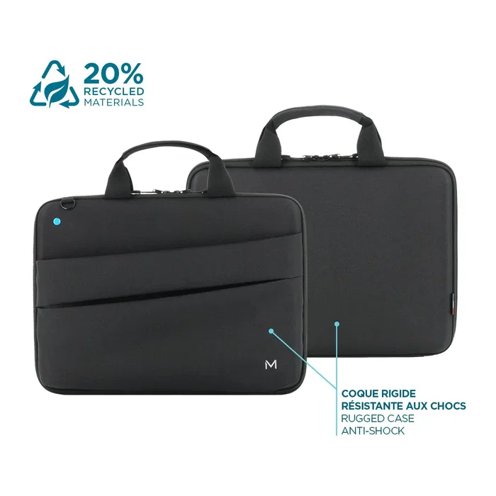 Mobilis TheOne Maletín Portátil para Laptop 14" (35.6 cm) - Negro de Poliéster, Estructura Rígida (Clamshell), Tirante Ajustable