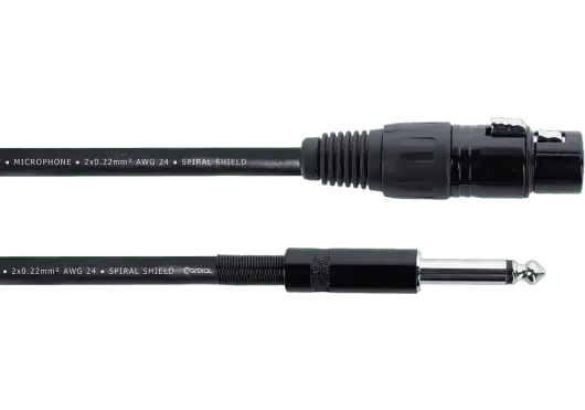 Cordial Cable de Audio Jack XLR/Mono Hembra de 5M