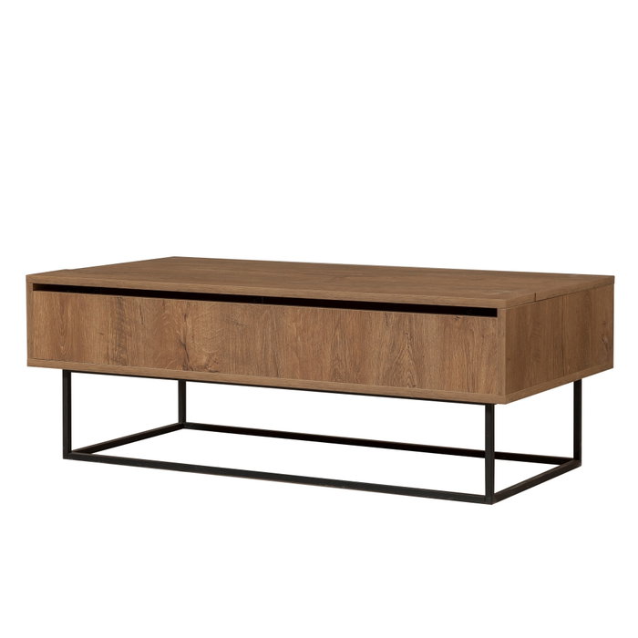 Hanah Home Laxus Takım 9 Juego de Muebles para Sala Nogal y Negro 90x39x40 cm