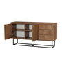 Hanah Home Laxus Takım 9 Juego de Muebles para Sala Nogal y Negro 90x39x40 cm