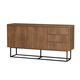 Hanah Home Laxus Takım 9 Juego de Muebles para Sala Nogal y Negro 90x39x40 cm