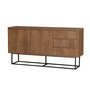 Hanah Home Laxus Takım 9 Juego de Muebles para Sala Nogal y Negro 90x39x40 cm