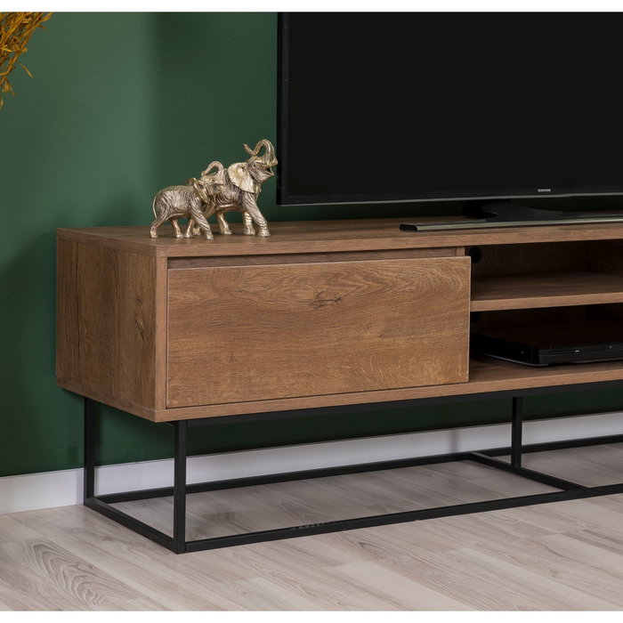 Hanah Home Laxus Takım 9 Juego de Muebles para Sala Nogal y Negro 90x39x40 cm