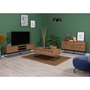 Hanah Home Laxus Takım 9 Juego de Muebles para Sala Nogal y Negro 90x39x40 cm