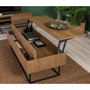 Hanah Home Laxus Takım 9 Juego de Muebles para Sala Nogal y Negro 90x39x40 cm