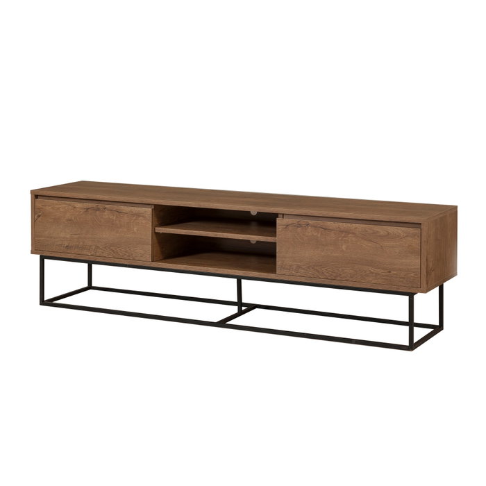 Hanah Home Laxus Takım 9 Juego de Muebles para Sala Nogal y Negro 90x39x40 cm