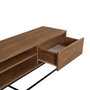 Hanah Home Laxus Takım 9 Juego de Muebles para Sala Nogal y Negro 90x39x40 cm